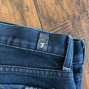 7 For All Mankind Dark Indigo Straight Jeans